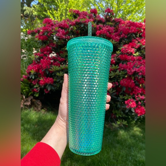 Starbucks NWT Philippines Green Bling 24oz Studded Tumbler - Picture 3 of 5